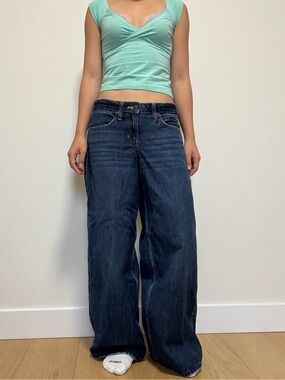 Hollister Wide Leg Dark Blue Women’s Jeans